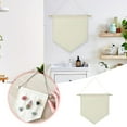 thumbnail image 1 of Blank Canvas Banner With Wooden Rod For Decorative Enamel Pin Display Wall Hanging Kids Room Color Badge Organizer Buttons, 1 of 3