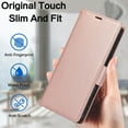 thumbnail image 5 of Allytechgroup Wallet Case for iPhone 11 Pro, RFID Blocking PU Leather Flip Stand Phone Shell with Card Holder Wrist Strap Shokcproof Protective Bumper for iPhone 11 Pro, Rosegold, 5 of 7