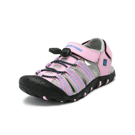 

Dream Pairs Boys Girls Summer Athletic Sandals Kids Beach Walking Sandals 171111-K PINK/GREY/BLUE Size 5 Big Kid
