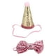 thumbnail image 1 of Sombreros y lazos de cumpleaños para gatos, suministros ajustables y reutilizables para fiestas de mascotas para perros y gatos, color rosa, 1 of 5