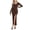 Brown, variant on Sngxgn Womens Casual Long Dress Short/Long Sleeve Summer Loose Maxi Dresses(Brown,XL)
