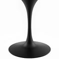 thumbnail image 2 of Contemporary Modern Urban Designer Kitchen Room Round Dining Table, Wood Aluminum, Black White, 2 of 2