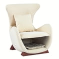 thumbnail image 3 of Christopher Knight Home 28" Modern Upholstered Accent Chair with Storage Space, Pet-Friendly, Beige, 3 of 11