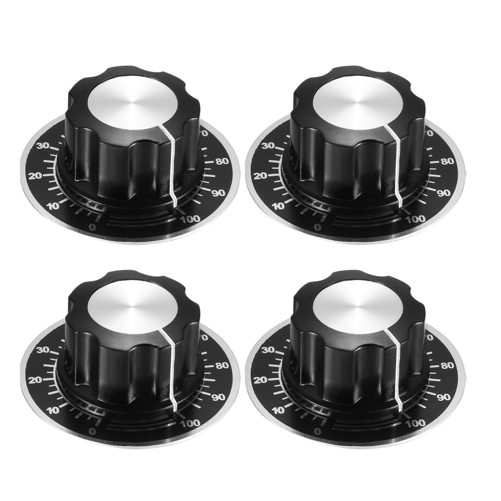 4 Pcs Speaker Control Knob Volume Control Cap with 2pcs Digital Dial