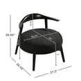 thumbnail image 3 of GDF Studio Acamar Polyester and Birch Wishbone Accent Chair, Black, 3 of 8