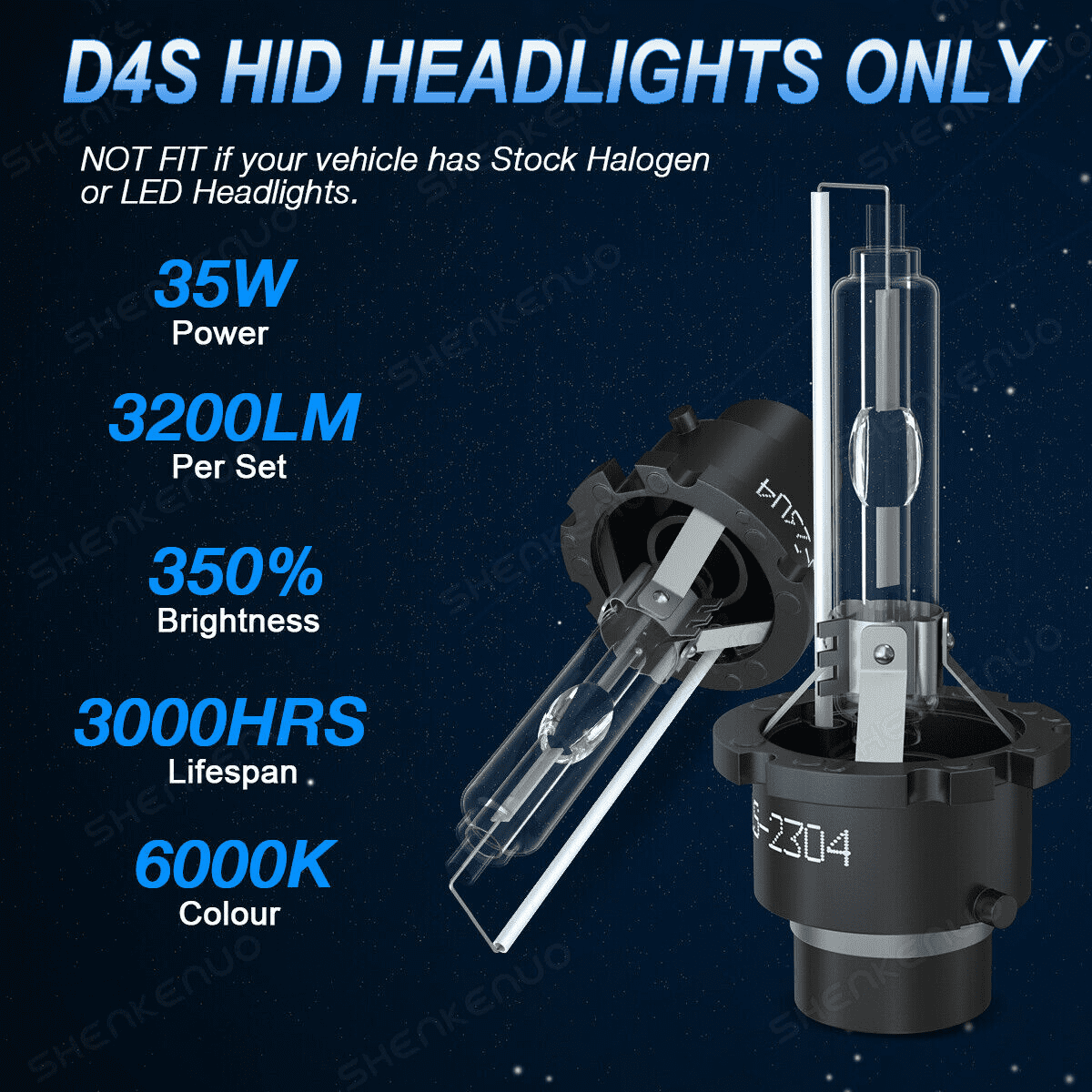 For Lexus GS350 2007-2011 6x LED HID Headlight Kit High Low Beam Fog Light Bulbs Kit Super Bright