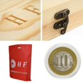 thumbnail image 3 of RAINB Coin Storage Box with Adjustment Pad 30/50/100Pc Adjustable Wooden Commemorative, 3 of 7