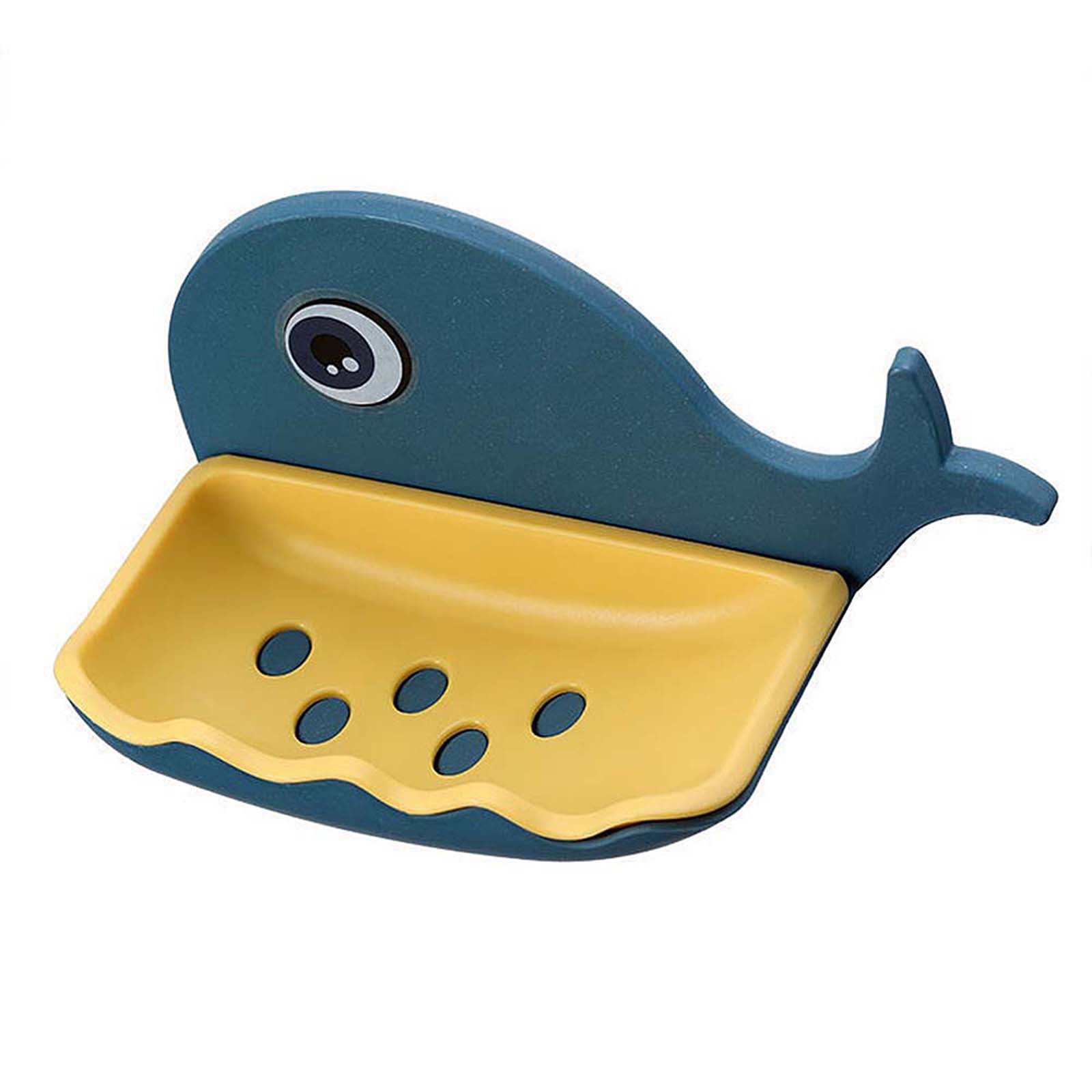Whale Soap Dish Holder Box Bathroom Shower Water Draining Plate Tray Home Decor