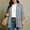 Gray, variant on Fnooota Women's Plus Size Cardians with Pockets, 3/4 Sleeve Stretchy Soft Casual Lightweight Women's Open Front Cardigans Gray Size XL-5XL