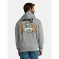 thumbnail image 3 of Disney Goofy Men's and Big Men's Howdy Y'all Graphic Fleece Zip Up Hoodie, Sizes S-3XL, 3 of 5