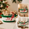 thumbnail image 5 of Christmas Baskets for Gifts Empty to Fill-- Cotton Rope Storage Basket with Handle, 11" × 5" Embroidered Joy Storage Bin, for Gift Hamper Tabletop & Holiday Xmas Home Decor, 5 of 7