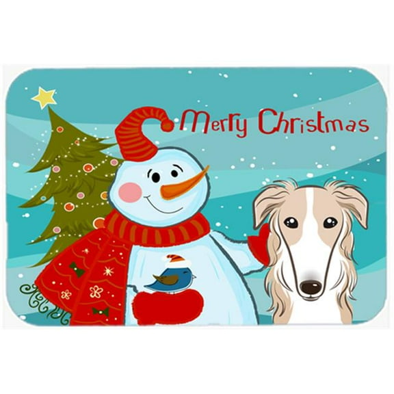 Carolines Treasures Snowman With Borzoi Mouse Pad- Hot Pad & Trivet