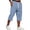 Blue, variant on Men's Baggy Sweat Shorts Cotton Long Below Knee Fleece Capri Shorts Athletic Casual 3/4 Pants with Pockets,2XL