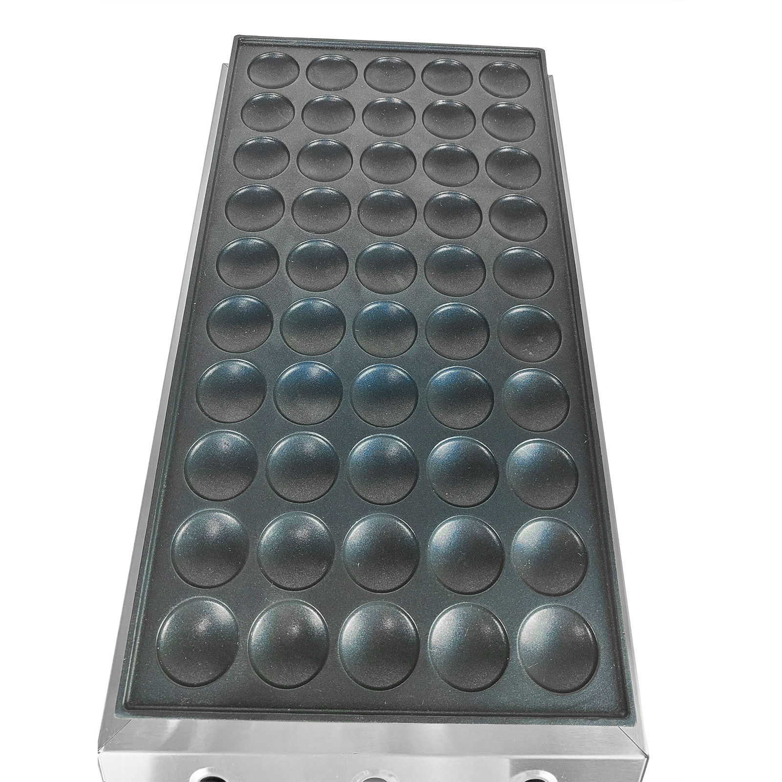 Commercial Gas Mini Dutch Pancakes 50 Holes LPG Baker Nonstick Waffle Maker