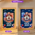 thumbnail image 2 of Patriotic Alaskan Malamute Celebrates 4th of July Acrylic Plaque with Wood Photo Frame Box Alaska Mal Dog Lovers Gifts Light Box - 02009, 2 of 5
