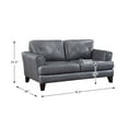 thumbnail image 2 of Lexicon Thierry 19" Modern Plywood and Leather Loveseat in Gray, 2 of 3