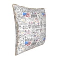 thumbnail image 2 of Fotbe America Landmarks2 Pattern Velvet Decorative Throw Pillow Covers with Elegant Piping, Soft Plush Cushion Cover for Sofa, Bed, Car, Office-16"x16", 2 of 8