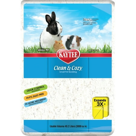 Kaytee Clean & Cozy Bedding, White 49.2 Liters (Best Rabbit Bedding To Use)