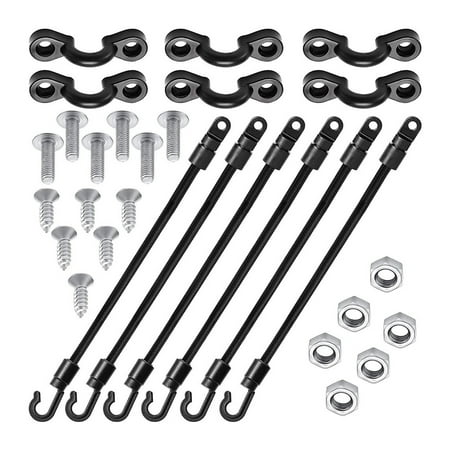 RUISINERY Rod Strap Holder Set Fishing Deck Mount Connectors Boats Shock Cord Hook for Secure Boats and Marine Use