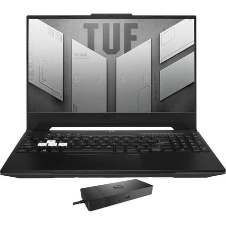 ASUS TUF Dash FX517ZR Gaming Laptop (Intel i7-12650H 10-Core, 15.6in 144Hz Full HD (1920x1080), NVIDIA RTX 3070, 16GB DDR5 4800MHz RAM, Win 11 Home) with WD19S 180W Dock
