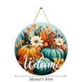 thumbnail image 3 of Decorations Fall Pumpkins Welcome Door Hanger Round Door Hanger Front Door Wreath Sign Entryway Wall Warming Door Hanging Decoration, 3 of 6