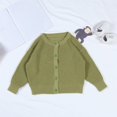 thumbnail image 2 of XXWXYD Cardigan Tricoté Épais pour Filles Col Rond Boutonné Veste Courte Douce Chandail d'Hiver Automne Bébé, 2 of 9