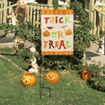 thumbnail image 6 of Jetlifee Halloween Decorations Garden Flag - 100% Polyester Halloween House Yard Flag, Trick or Treat Candy Pumpkin Outdoor Decorative, Vivid Color Beautiful Seasonal Holiday Fall, 18" H x 12.6" W, 6 of 7