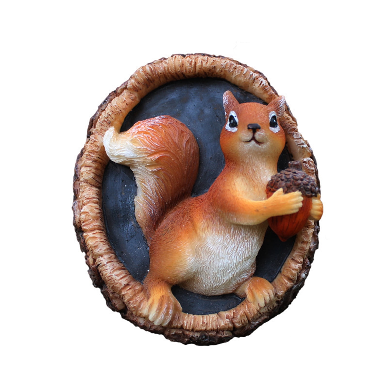 Squirrel Tree Hugger Animal Fairy Garden Sculpture for Yard Art -  