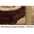 thumbnail image 3 of HR HANDCRAFT RUGS, Brown shag Rug 5X7 for Living Room Decor 2021 Rug Trends Bright Modern Swirls Pattern, 3-D Hand Curved Shaggy Rug Chocolate Coco/Chocolate/Brown, 3 of 7