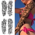 thumbnail image 4 of 4 Uds Pegatinas Tatuaje Brazo Egipcio Maldición Animal Serie 170X480mm Pegatinas Tatuaje Corporal, 4 of 9