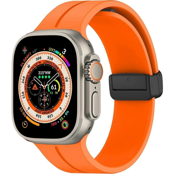 Correa Deportiva de Silicón para Apple Watch, Hebilla Magnética, Compatible con Todas las Series
