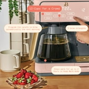 Beautiful Multi-Brew 12-Cup Programmable Drip & Single-Serve Coffee Maker, Rose by Drew Barrymore