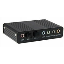USB 5.1 Multi-Channel Surround Sound Adapter With Optical Audio Input Output