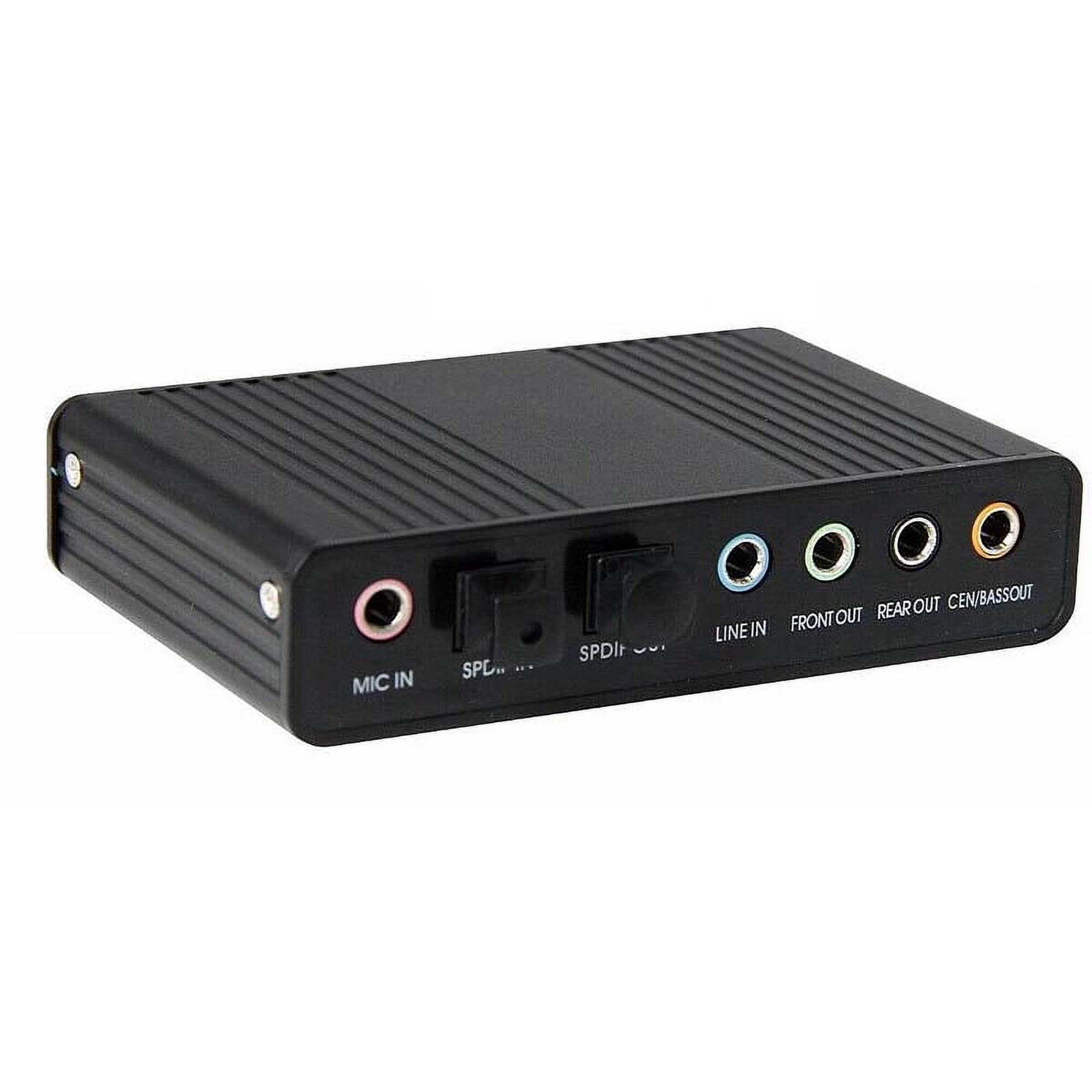 USB 5.1 Multi-Channel Surround Sound Adapter With Optical Audio Input Output