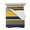 Blue, variant on Quilts King Size Bedding Set, Yellow Grey Stripes Lightweight Quilted Comforter, Abstract Lines Geometric Modern Art Soft Reversible Bedspread Coverlet with Pillow Covers for All Season, 96" x 106"