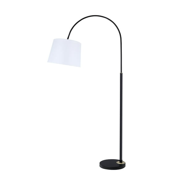 Aspen Creative 45702-11, One-Light Arc Floor Lamp, Transitional Design in Black, 69 1/2" High