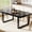 Black, variant on Farmhouse Dining Table 71", Rustic Kitchen Table for 6-8, Walnut Rectangular Dining Room Table, Heavy Duty Metal Frame & 2" Thick Legs, Sturdy Wood Top,for Dining Room Kitchen Living Room