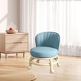 thumbnail image 1 of Taburete con ruedas bajo con cojín de asiento Respaldo Taburete con ruedas de baja altura Taburete con ruedas giratorio de 360  degree Taburete con rueda de Azul claro Macarena  Asiento rodante bajo, 1 of 8