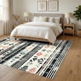 thumbnail image 3 of ODIKA 6'x9' Ultra-Soft Area Rug, Farmhouse Southwestern Motif Cream Distressed Desk Dining Under None Washable, Bare feet friendly, Silk-Touch for Guest Room, Bedroom, 3 of 7