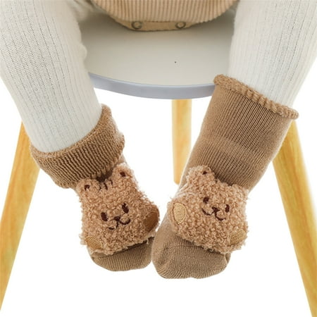 

Infant Baby Socks Slipper Socks Kids Newborn Warm Thick Grip Socks Cosy Winter Cute Socks