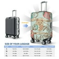 thumbnail image 2 of Travel Luggage Cover Protector - Hand drawn owl Anti-Scratch Suitcase Covers Fits 18-32 Inch Luggage, 2 of 5