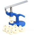 thumbnail image 1 of Press-In Tool, Case Closer & 12-Plate Pressure System for Precise Watchband Adjustments - Plastic Inserts Included Watch Repair Tool Set, 1 of 7