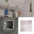 thumbnail image 3 of DIY Easily Mount Back Box Plastic Power Enclosures Wall Plate Junctions Box Electrical Outlet Box Single Gang White, 3 of 5