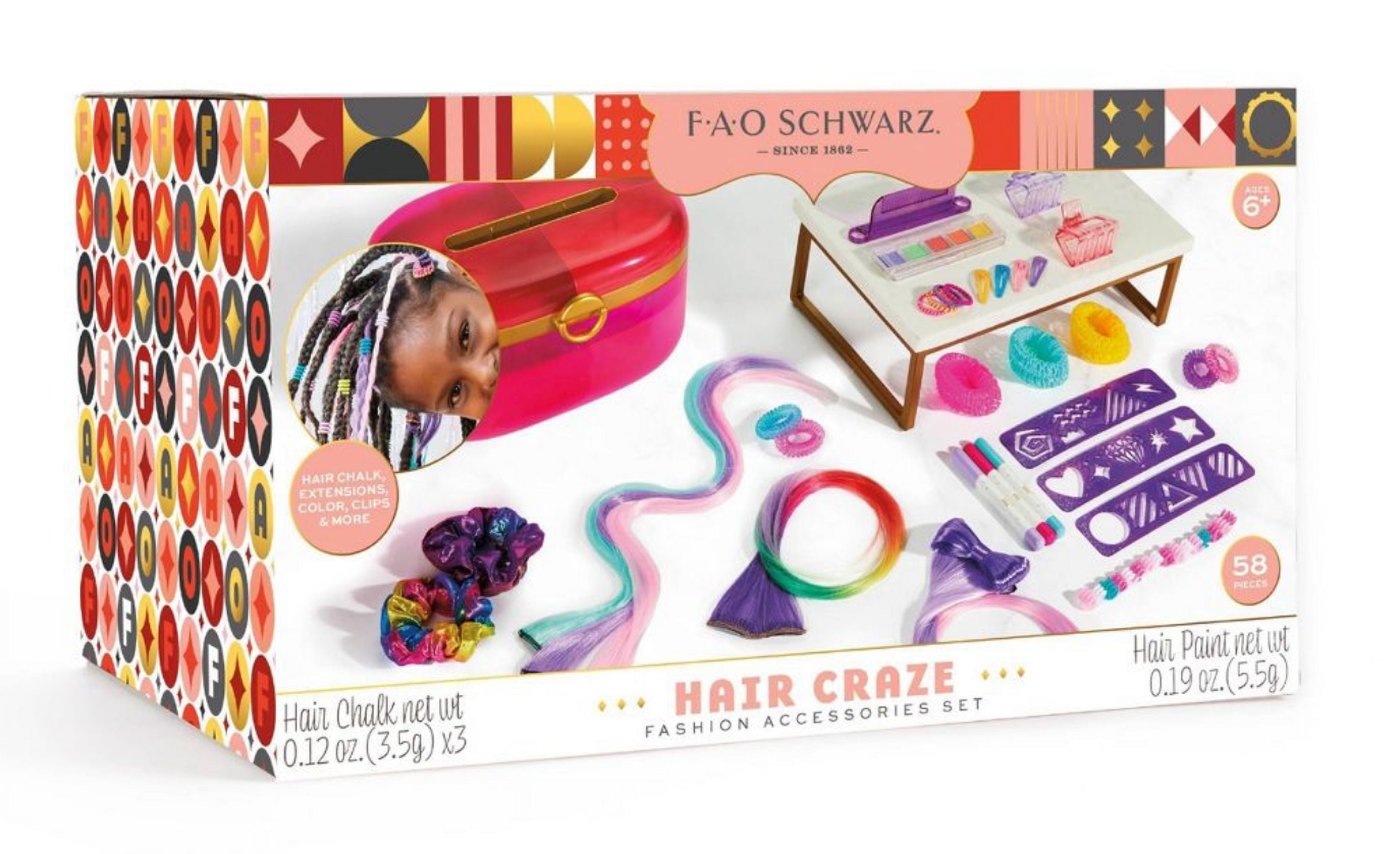 FAO Schwarz Ultimate Hair Craze Set, 58 Pieces - Walmart.com