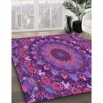 thumbnail image 3 of Ahgly Company Machine Washable Indoor Rectangle Transitional Dark Magenta Purple Area Rugs, 2' x 3', 3 of 7