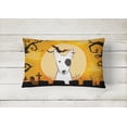 thumbnail image 2 of Carolines Treasures BB1767PW1216 Halloween Bull Terrier Canvas Fabric Decorative Pillow, 12H x16W, multicolor, 2 of 3