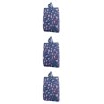 thumbnail image 2 of Bewildely Bolsa impermeable portátil con cremallera para zapatos, bolsa de viaje plegable, estuche organizador de almacenamiento flores azul real 3piezas, 2 of 6