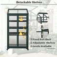 thumbnail image 2 of MAYEERTY 62" Tall Outdoor Wood Greenhouse with Wheels – Portable Cold Frame for Balcony, Garden, or Indoor Use with Adjustable Shelves and Roof Vent, 2 of 6