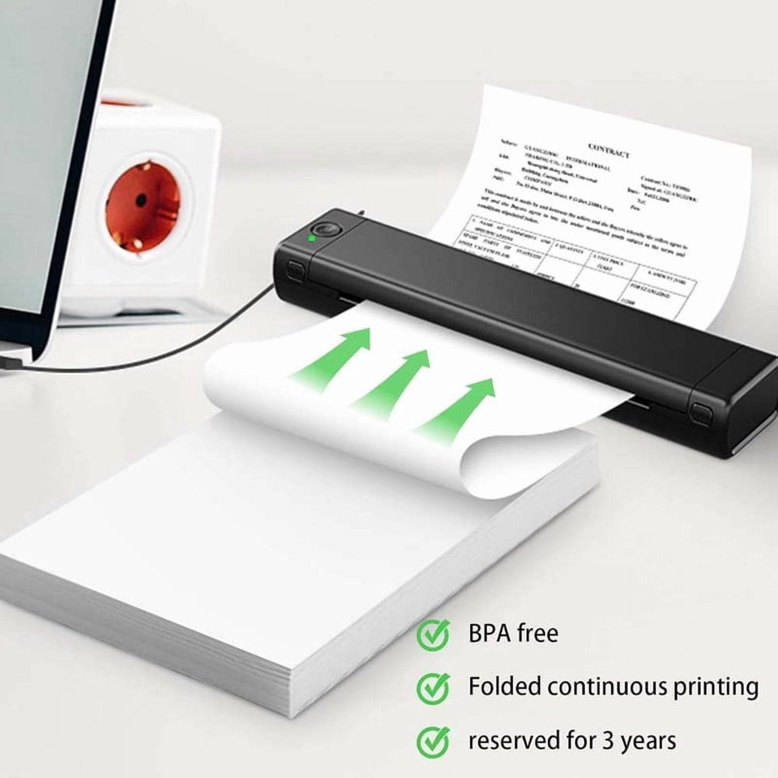 SJPACK 300 Sheet Thermal Printer Paper 8.5" x 11" US Letter Size Quick-Dry Thermal Printing Paper Inkless Printing