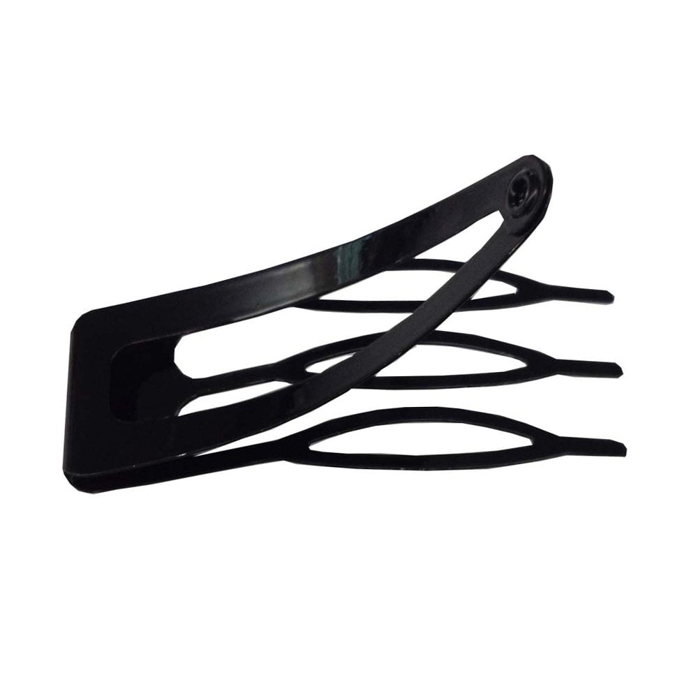 Revlon Rubberized Double Grip Haarklammern – 6 Stück, Schwarz, Rutschfester Grip